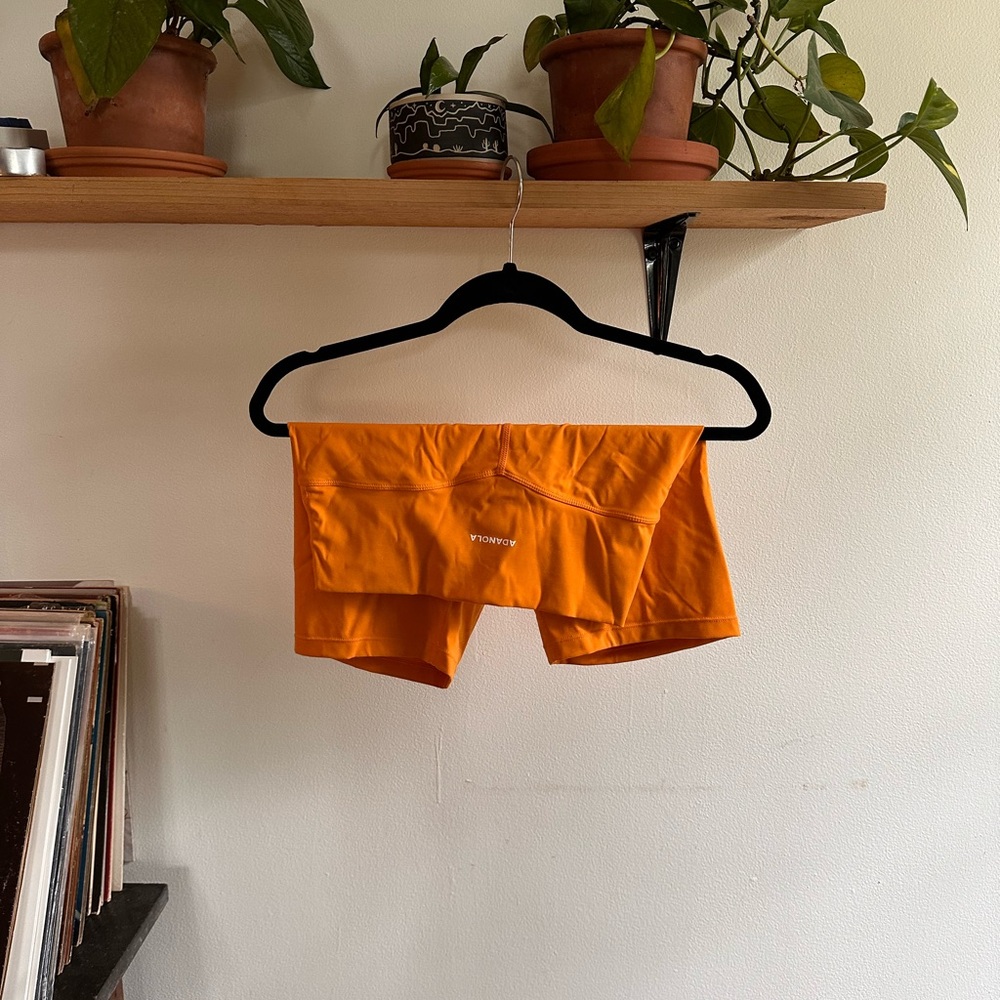 Adanola Women's Orange Biker Shorts